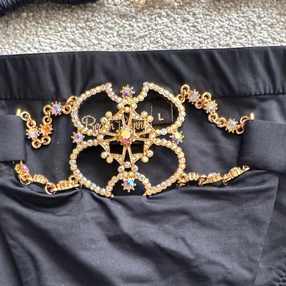 Beach Bunny Black Bikini with Gold Details - Picture 3 of 9